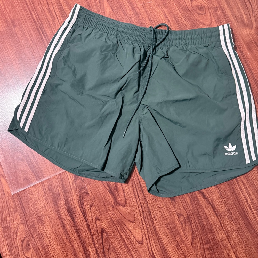 Adidas Men's Dark Green Athletic Shorts